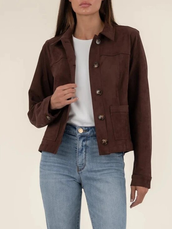 Kut from the Kloth Jackets & Blazers - Kut From The Kloth Trucker's Jacket Faux Suede